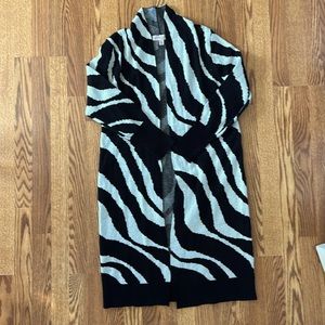 Philosophy Long Zebra Cardigan